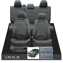 Load image into Gallery viewer, VW Caddy Kombi Maxi Life INKA Front & Rear Tailored Waterproof Seat Covers Grey MY-2007-2019 (Choice of 7 Colours) - CV Professional Embroidery