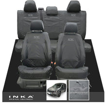 Load image into Gallery viewer, VW Caddy Kombi Maxi Life INKA Front & Rear Tailored Waterproof Seat Covers Grey MY-2007-2019 (Choice of 7 Colours) - CV Professional Embroidery