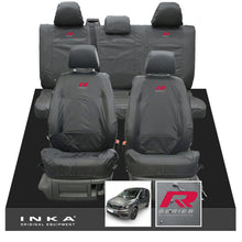 Load image into Gallery viewer, VW Caddy Kombi Maxi Life INKA Front & Rear Tailored Waterproof Seat Covers Grey MY-2007-2019 (Choice of 7 Colours) - R-Series Embroidery