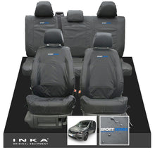 Load image into Gallery viewer, VW Caddy Kombi Maxi Life INKA Front & Rear Tailored Waterproof Seat Covers Grey MY-2007-2019 (Choice of 7 Colours) - Sport-Series Embroidery