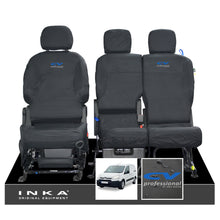 Load image into Gallery viewer, Citroen Berlingo MK2 Front Inka Fully Tailored Waterproof Seat Covers Black MY08-17 - CV Professional Embroidery