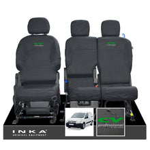 Load image into Gallery viewer, Citroen Berlingo MK2 Front Inka Fully Tailored Waterproof Seat Covers Black MY08-17 - CV Professional Embroidery