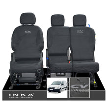Load image into Gallery viewer, Citroen Berlingo MK2 Front Inka Fully Tailored Waterproof Seat Covers Black MY08-17 - CV Professional Embroidery
