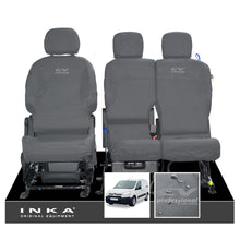 Load image into Gallery viewer, Citroen Berlingo MK2 Front Inka Fully Tailored Waterproof Seat Covers Grey MY08-17 - CV Professional Embroidery