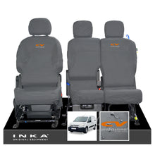 Load image into Gallery viewer, Citroen Berlingo MK2 Front Inka Fully Tailored Waterproof Seat Covers Grey MY08-17 - CV Professional Embroidery