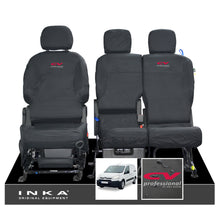 Load image into Gallery viewer, Citroen Berlingo MK2 Front Inka Fully Tailored Waterproof Seat Covers Black MY08-17 - CV Professional Embroidery