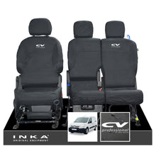 Load image into Gallery viewer, Citroen Berlingo MK2 Front Inka Fully Tailored Waterproof Seat Covers Black MY08-17 - CV Professional Embroidery