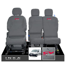 Load image into Gallery viewer, Citroen Berlingo MK2 Front Inka Fully Tailored Waterproof Seat Covers Grey MY08-17 - CV Racing Embroidery