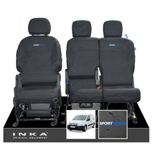 Load image into Gallery viewer, Citroen Berlingo MK2 Front Inka Fully Tailored Waterproof Seat Covers Black MY08-17 - Sport-Series Embroidery