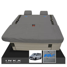 Load image into Gallery viewer, VW California Ocean/Coast/Beach/Surf Inka Fully Tailored Waterproof Seat Covers Grey Front & Rear With ISOFIX Fits T6.1 ,T6,T5.1 all model years fits with and without airbags - RV ADVENTURE Embroidery