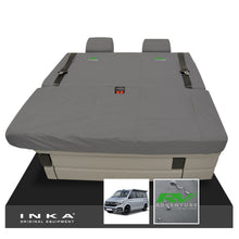 Load image into Gallery viewer, VW California Ocean/Coast/Beach/Surf Inka Fully Tailored Waterproof Seat Covers Grey Front & Rear With ISOFIX Fits T6.1 ,T6,T5.1 all model years fits with and without airbags - RV ADVENTURE Embroidery