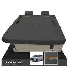 Load image into Gallery viewer, VW California Ocean/Coast/Beach/Surf Inka Fully Tailored Waterproof Seat Covers Black Front & Rear With ISOFIX Fits T6.1 ,T6,T5.1 all model years fits with and without airbags - CALI-SERIES Embroidery