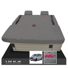 Load image into Gallery viewer, VW California Ocean/Coast/Beach/Surf Inka Fully Tailored Waterproof Seat Covers Grey Front & Rear With ISOFIX Fits T6.1 ,T6,T5.1 all model years fits with and without airbags - RV ADVENTURE Embroidery