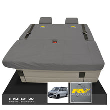 Load image into Gallery viewer, VW California Ocean/Coast/Beach/Surf Inka Fully Tailored Waterproof Seat Covers Grey Front & Rear With ISOFIX Fits T6.1 ,T6,T5.1 all model years fits with and without airbags - RV ADVENTURE Embroidery