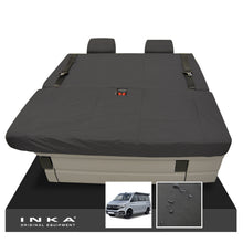 Load image into Gallery viewer, VW California Ocean/Coast/Beach/Surf Inka Fully Tailored Waterproof Seat Covers Black Front & Rear With ISOFIX Fits T6.1 ,T6,T5.1 all model years fits with and without airbags - CALI-SERIES Embroidery