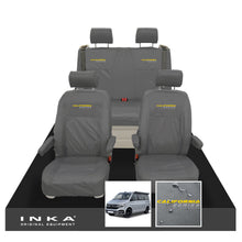 Load image into Gallery viewer, VW California Ocean/Coast/Beach/Surf Inka Fully Tailored Waterproof Seat Covers Grey Front & Rear With ISOFIX Fits T6.1 ,T6,T5.1 all model years fits with and without airbags - CALI-SERIES Embroidery