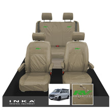 Load image into Gallery viewer, VW California Ocean/Coast/Beach/Surf Inka Fully Tailored Waterproof Seat Covers Sand Front & Rear With ISOFIX Fits T6.1 ,T6,T5.1 all model years fits with and without airbags - CALI-SERIES Embroidery