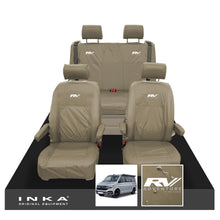 Load image into Gallery viewer, VW California Ocean/Coast/Beach/Surf Inka Fully Tailored Waterproof Seat Covers Sand Front & Rear With ISOFIX Fits T6.1 ,T6,T5.1 all model years fits with and without airbags - CALI-SERIES Embroidery