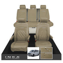 Load image into Gallery viewer, VW California Ocean/Coast/Beach/Surf Inka Fully Tailored Waterproof Seat Covers Sand Front & Rear With ISOFIX Fits T6.1 ,T6,T5.1 all model years fits with and without airbags - CALI-SERIES Embroidery