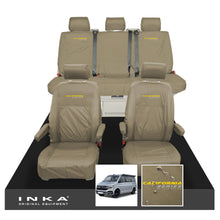 Load image into Gallery viewer, VW California Ocean/Coast/Beach/Surf Inka Fully Tailored Waterproof Seat Covers Sand Front & Rear With ISOFIX Fits T6.1 ,T6,T5.1 all model years fits with and without airbags - CALI-SERIES Embroidery
