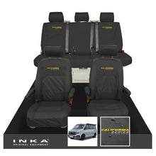 Load image into Gallery viewer, VW California Ocean/Coast/Beach/Surf Inka Fully Tailored Waterproof Seat Covers Black Front & Rear With ISOFIX Fits T6.1 ,T6,T5.1 all model years fits with and without airbags - CALI-SERIES Embroidery