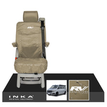 Load image into Gallery viewer, VW California Ocean/Coast/Beach/Surf Inka Fully Tailored Waterproof Seat Covers Sand Rear Single Swivel Fits T6.1 ,T6,T5.1 all model years fits with and without airbags - RV ADVENTURE Embroidery