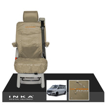 Load image into Gallery viewer, VW California Ocean/Coast/Beach/Surf Inka Fully Tailored Waterproof Seat Covers Sand Rear Single Swivel Fits T6.1 ,T6,T5.1 all model years fits with and without airbags - CALI-SERIES Embroidery