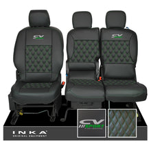Load image into Gallery viewer, Citroen Berlingo MK3 Front 1+2 CV SPORT INKA Bentley Leatherette Tailored Seat Covers Black MY 2018 to present