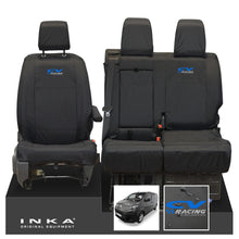 Load image into Gallery viewer, Citroen Dispatch INKA Front 1+2 Tailored Waterproof Seat Covers Black MY16 onwards - CV Racing Embroidery
