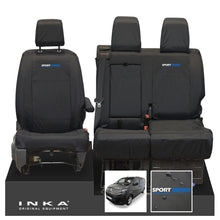 Load image into Gallery viewer, Citroen Dispatch INKA Front 1+2 Tailored Waterproof Seat Covers Black MY16 onwards - Sport-Series Embroidery