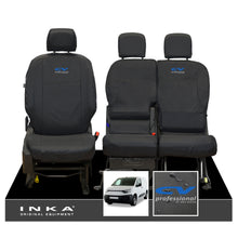 Load image into Gallery viewer, Fiat Doblo INKA Front 1+2 Tailored Waterproof Seat Covers Black MY-2022 Onwards - CV Professional Embroidery