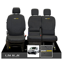 Load image into Gallery viewer, Fiat Doblo INKA Front 1+2 Tailored Waterproof Seat Covers Black MY-2022 Onwards - Sport-Series Embroidery