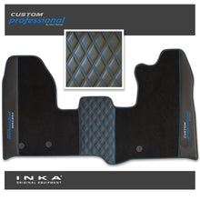 Load image into Gallery viewer, Ford Transit Custom INKA Custom Professional Bentley Leatherette Front Tailored Carpet Mat Black MY12-23