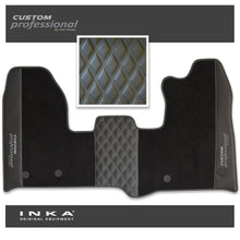 Load image into Gallery viewer, Ford Transit Custom INKA Custom Professional Bentley Leatherette Front Tailored Carpet Mat Black MY12-23