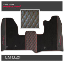 Load image into Gallery viewer, Ford Transit Custom INKA Custom Professional Bentley Leatherette Front Tailored Carpet Mat Black MY12-23
