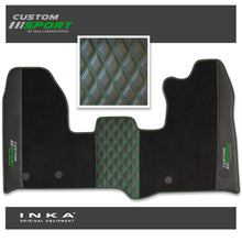 Load image into Gallery viewer, Ford Transit Custom INKA Custom Sport Bentley Leatherette Front Tailored Carpet Mat Black MY12-23