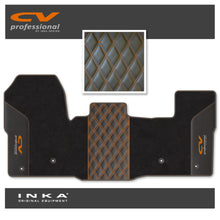 Load image into Gallery viewer, Ford Transit MK8/MK9 MY14 to Present Tailored Carpet Mat Black Fits All Derivatives Incl Jumbo - CV Professional Embroidery