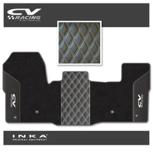 Load image into Gallery viewer, Ford Transit MK8/MK9 MY14 to Present Tailored Carpet Mat Black Fits All Derivatives Incl Jumbo - CV Racing Embroidery