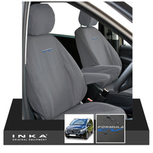 Load image into Gallery viewer, W447 Mercedes Benz Vito V-Class INKA Front 1+1 Tailored Waterproof Seat Covers Grey MY-15-20 - Formula CV Embroidery
