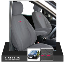 Load image into Gallery viewer, W447 Mercedes Benz Vito V-Class INKA Front 1+1 Tailored Waterproof Seat Covers Grey MY-15-20 - Formula CV Embroidery