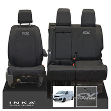 Load image into Gallery viewer, Fiat Scudo INKA Front 1+2 Tailored Waterproof Seat Covers Black MY22 onwards