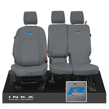 Load image into Gallery viewer, Ford Transit Connect INKA Front Set 1+2 Tailored Waterproof Seat Covers Grey MY13-24 - R-SPORT Embroidery