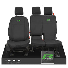 Load image into Gallery viewer, Ford Transit Connect INKA Front Set 1+2 Tailored Waterproof Seat Covers Black MY13-24 - R-SPORT Embroidery