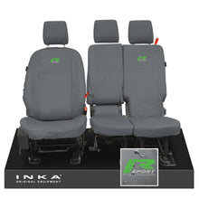 Load image into Gallery viewer, Ford Transit Connect INKA Front Set 1+2 Tailored Waterproof Seat Covers Grey MY13-24 - R-SPORT Embroidery