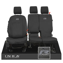 Load image into Gallery viewer, Ford Transit Connect INKA Front Set 1+2 Tailored Waterproof Seat Covers Black MY13-24 - R-SPORT Embroidery