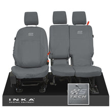 Load image into Gallery viewer, Ford Transit Connect INKA Front Set 1+2 Tailored Waterproof Seat Covers Grey MY13-24 - S-TECH Embroidery