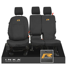 Load image into Gallery viewer, Ford Transit Connect INKA Front Set 1+2 Tailored Waterproof Seat Covers Black MY13-24 - R-SPORT Embroidery