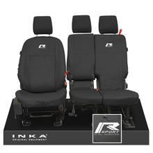 Load image into Gallery viewer, Ford Transit Connect INKA Front Set 1+2 Tailored Waterproof Seat Covers Black MY13-24 - R-SPORT Embroidery