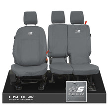 Load image into Gallery viewer, Ford Transit Connect INKA Front Set 1+2 Tailored Waterproof Seat Covers Grey MY13-24 - S-TECH Embroidery