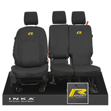 Load image into Gallery viewer, Ford Transit Connect INKA Front Set 1+2 Tailored Waterproof Seat Covers Black MY13-24 - R-SPORT Embroidery